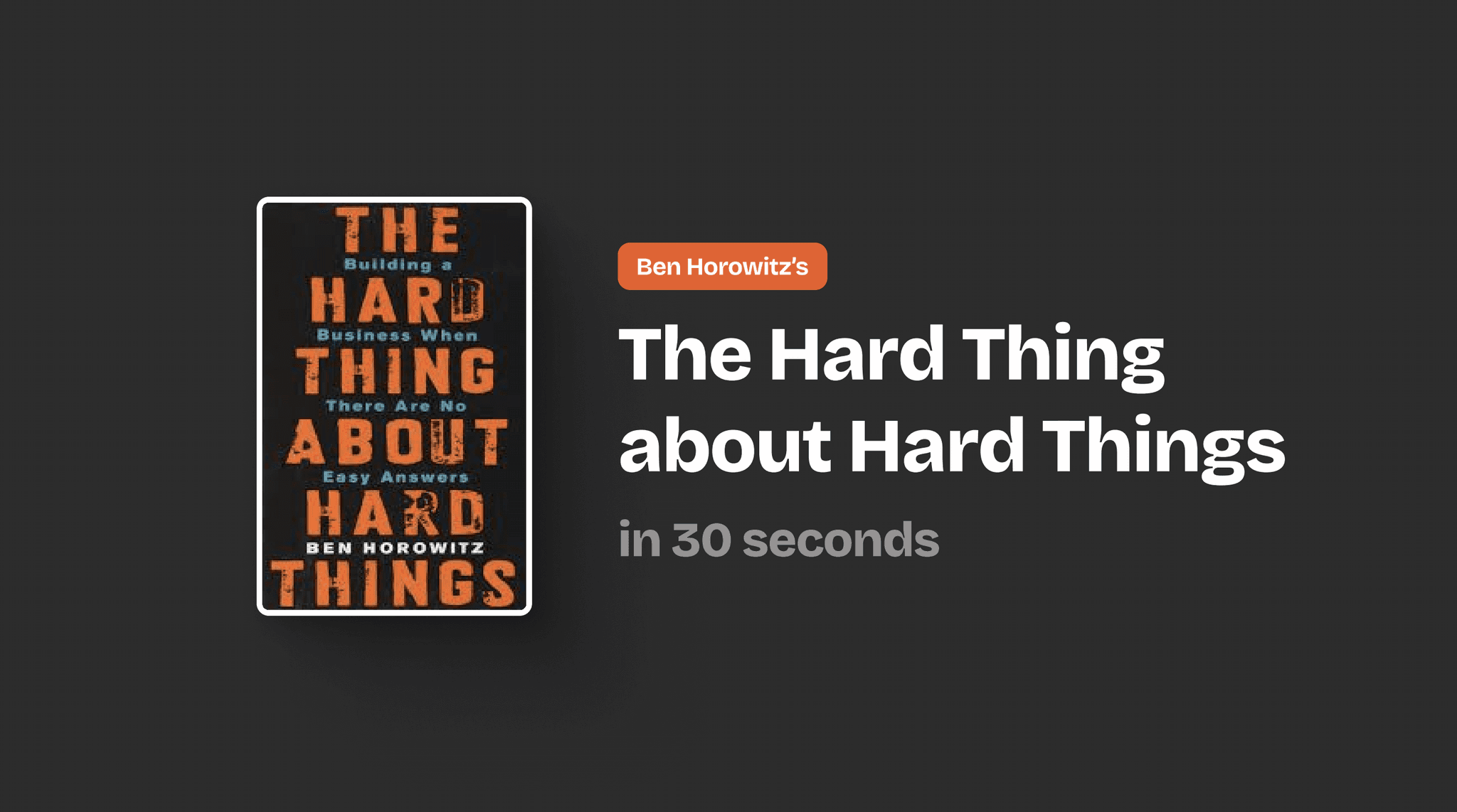 The Hard Thing About Hard Things template preview