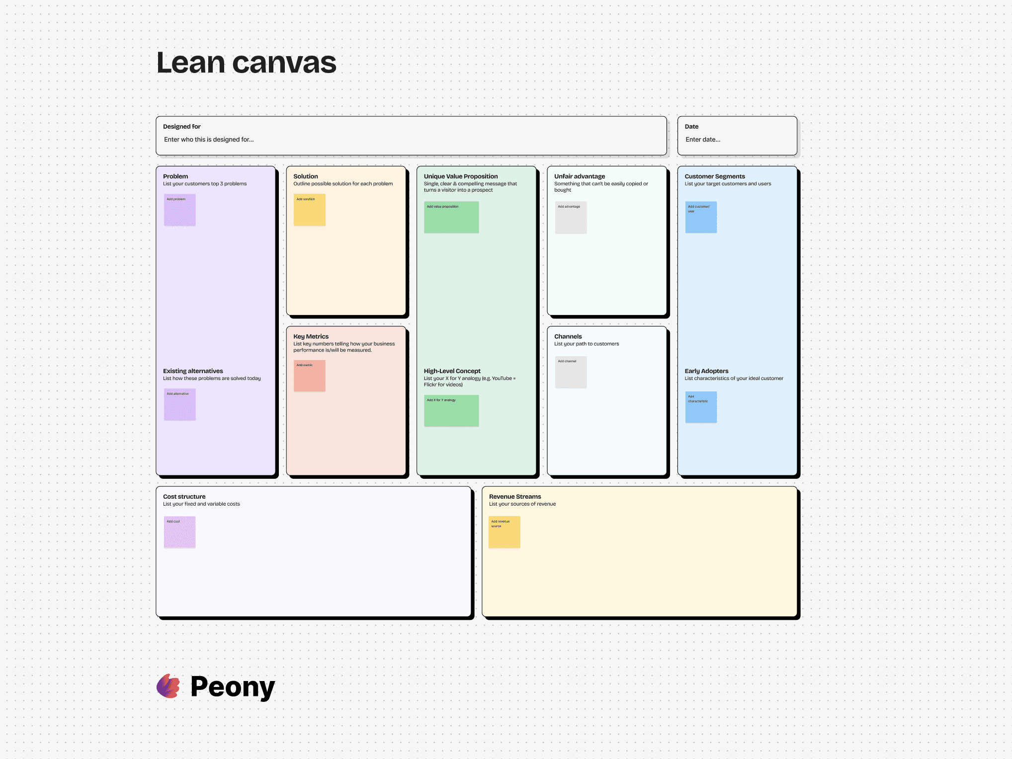 Lean Canvas template preview