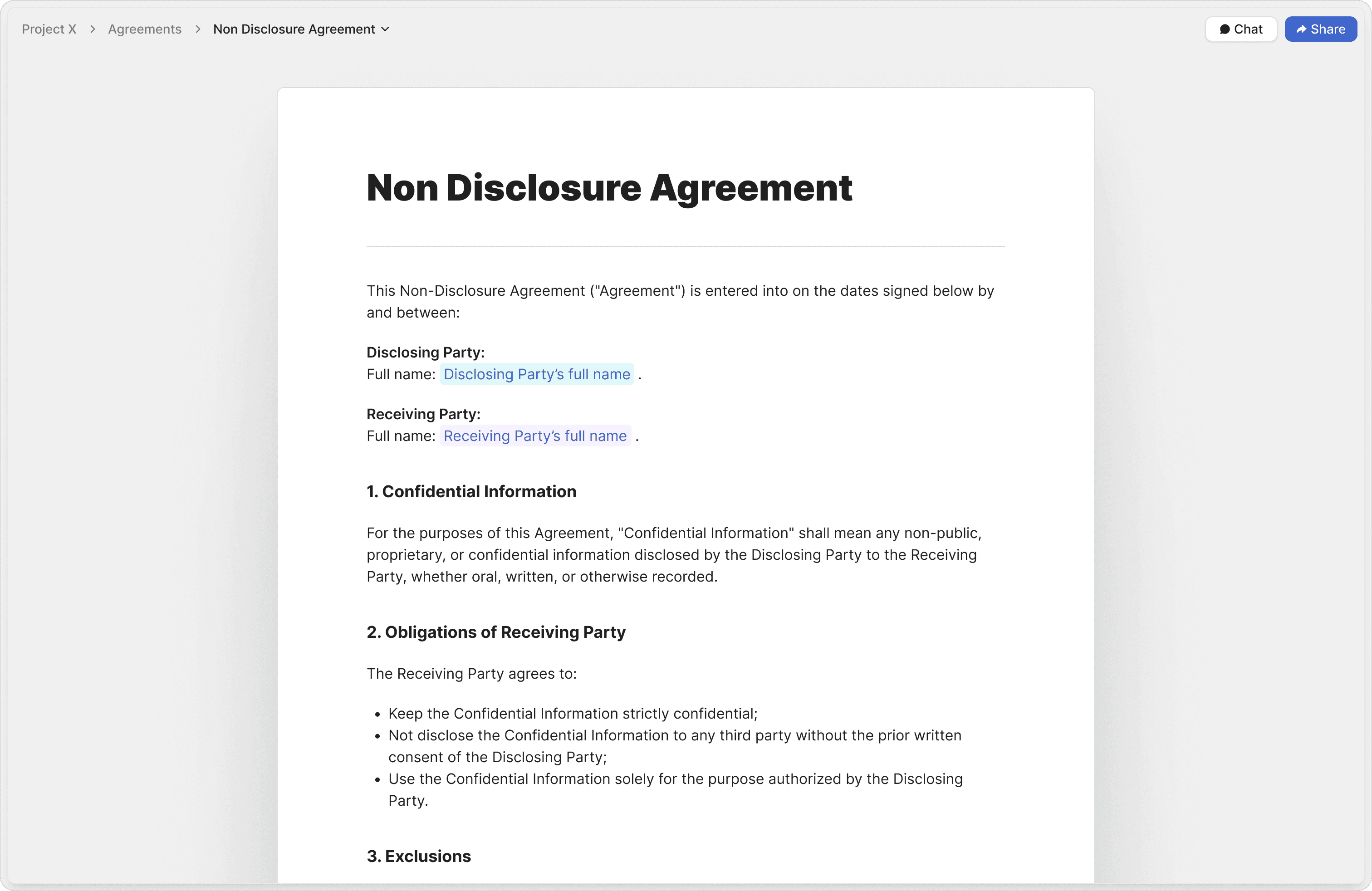 eSignature Interface for Deal Agreements